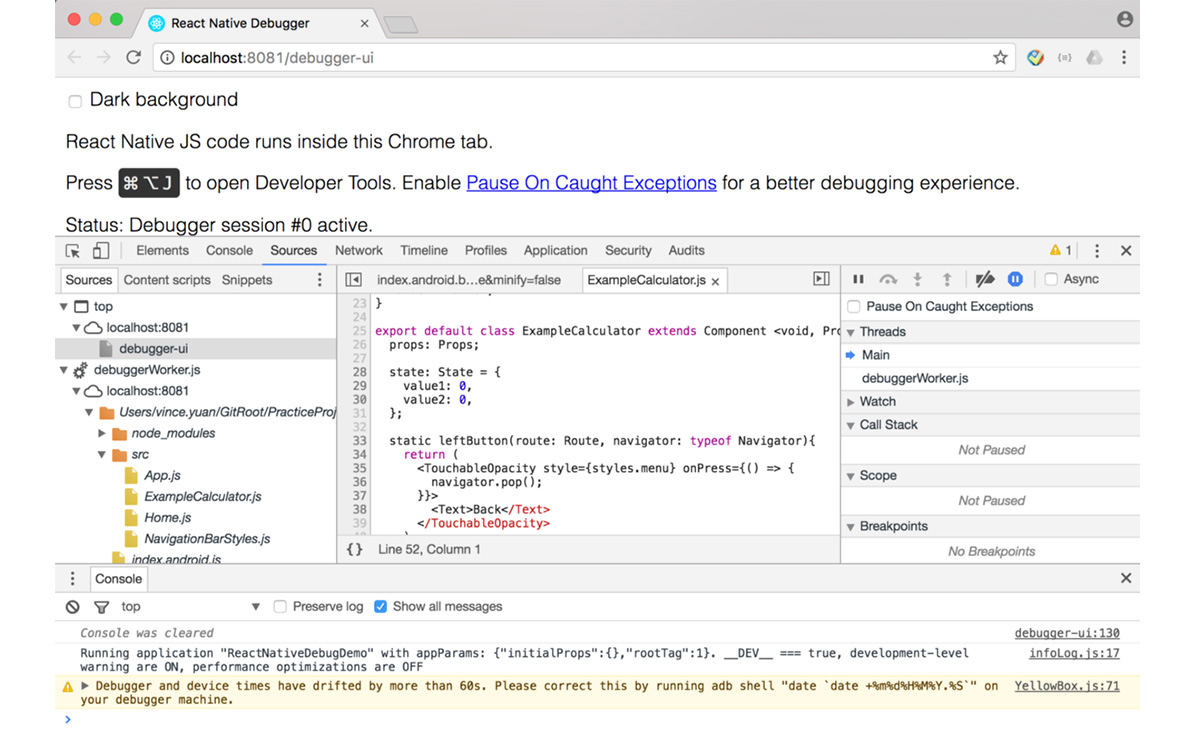 React Native Debugging Experience