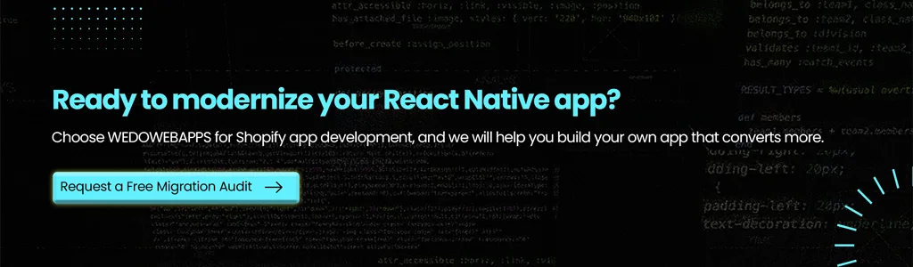 Free React Native app migration audit to upgrade and optimize performance